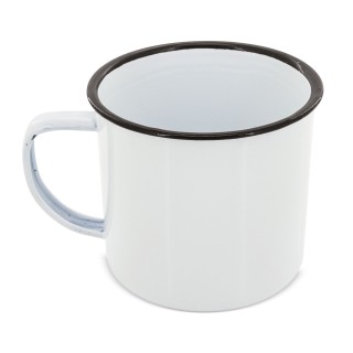 Taza metálica estilo retro personalizada